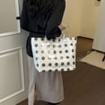 thumbnail image 5 of Women Polka Dot Transparent Tote Handbag, Waterproof Lightweight Large Capacity Shopping Bag, Sturdy Handle Casual Shoulder Bag for Beach Travel Daily Errands, 5 of 7