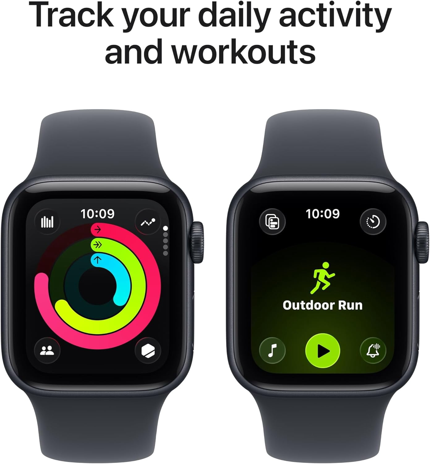 Apple Watch SE 3 (GPS) 40mm Midnight Aluminum Case with Midnight Sport Band - S/M