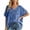 A-Blue119, variant on XIAOCHA Women's Versatile Blouse Notch Neck Short Sleeve Pocketed Loose Everyday Shirt