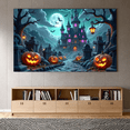 thumbnail image 4 of Gothic Design Halloween Banner with Scary Pumpkins Spooky Castle Backdrop Dark Atmosphere for Halloween Party Decoration, 4 of 5