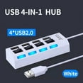 thumbnail image 1 of EGNMCR Hi-Speed 4/7 Ports LED USB 2.0 Adapter Hub Power On/off For PC Laptop Hub Hub, 1 of 1