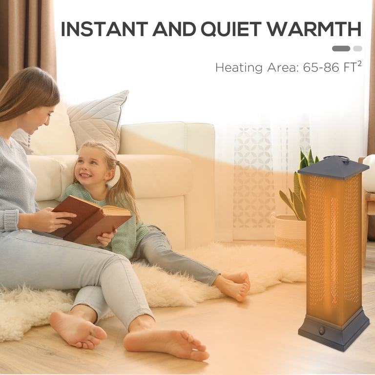 Outsunny Electric Patio Heater with Tip-Over Protection, 1500W Outdoor  Heater, Space Infrared Heater with IP54 Rating, Handle and Flocking Finish,  Black - Walmart.com