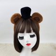 thumbnail image 4 of Plush Bear Ear Hairband for Women Halloween Props Headband Music Festival Headwear Party Gathering Hairhoop for Roleplay, 4 of 5