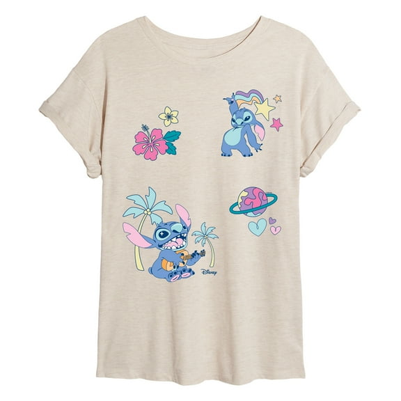Disney - Lilo Stitch Patch - Womens Graphic T-Shirt