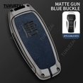 thumbnail image 1 of Zinc alloy+leather Car Key Case Cover For BYD Tang B 4 buttons Second Generation Dm Auto Protector Accessories, 1 of 9