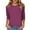 Purple, variant on Diufon 3/4 Length Sleeve Womens Tops Spring Fall Fashion Loose Tops Crew Neck Pleated Shirts Tunic Top