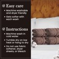 thumbnail image 5 of HALLEY Turkish 4 Pack Premium Hand Towels (4 Pieces) 650 GSM Highly Absorbent Super Soft 100% Cotton - 4 Hand Towels - Brown, 5 of 9