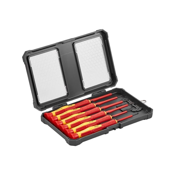 VEVOR Insulated Screwdriver Set, 6-Piece Professional Electrical Screwdriver Set, 1000V Insulated Electrician Tool Set, with Magnetic Phillips Slotted Tips, 360-Degree Rotating Screwdriver and Bag