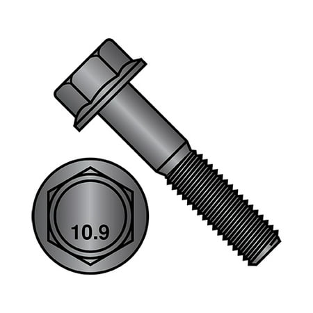 

M10-1.5X30 DIN 6921 Class 10.9 Metric Flange Bolt Screw Non Serrated Black Phosphate (Pack Qty 400) BC-M1030BF10BP