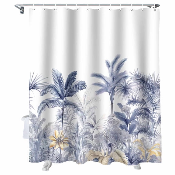 Shower Curtains Monstera Palm Tree Bath Curtain Tropical Plants Waterproof Bathroom Shower Curtain Set with Hooks Decoration 72 x 84 Inches