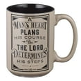 thumbnail image 1 of Mug A Man's Heart Ceramic Brown - Proverbs 16:9, 1 of 3