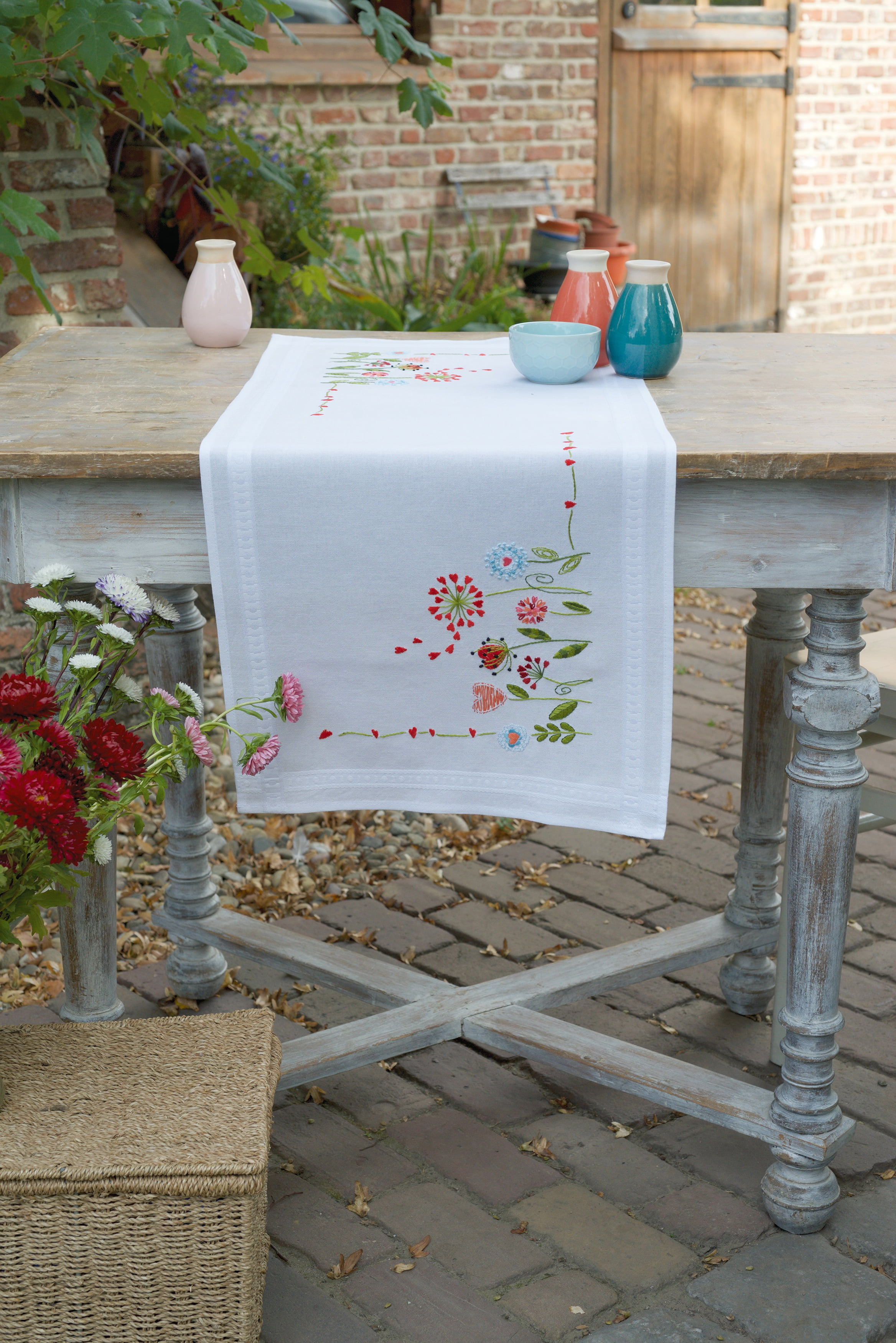 Vervaco Cross Stitch Table Runner Kit - Reindeer Design 12x42 Inches