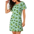 thumbnail image 2 of Logiee Froggs In The Lake Print Nightgowns for Women,Soft Short-Sleeved Lightweight Sleepwear, Loose Sleepshirts, 2 of 6