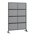 thumbnail image 2 of Bingirl Écran d'Intimité Autoportant en Métal 72x47 Pouces : Robuste, Résistant à la Rouille et Résistant aux Intempéries pour Patios Extérieurs - Idéal comme Panneau de Clôture, 2 of 8