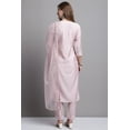 thumbnail image 5 of Rajnandini Women's Silk Embroidered Kurta Set with Dupatta (JOPLJPR841-XL_Dusty Pink_XL), 5 of 5