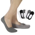thumbnail image 1 of Joulli Calcetines invisibles para hombre, de corte bajo, antideslizantes, informales, para barcos (paquete de 6), negro, gris, blanco, pequeño, 1 of 1