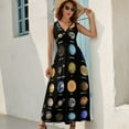 thumbnail image 7 of Solar System Planets Sleeveless Dress evening dress women Dress for girls beach outfits for women, 7 of 7