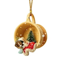 KCEHTA Dog Christmas Ornaments, Dog Ornaments for Christmas Tree, Double-Sided Print Christmas Dog Ornaments, Dog Christmas Tree Ornaments for Christmas Birthday Party Decorations
