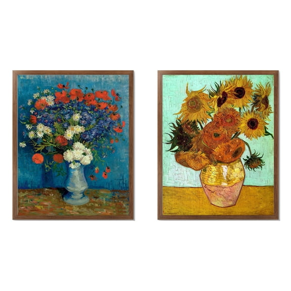 2 Pack 5D Diamond Painting Kits for Adults, Full Drill Van Gogh Diamond Art Painting DIY for Home Wall Decor Gift 30x40cm, 1-2-11