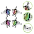 thumbnail image 4 of 4 Pcs Bague Tortue Bague Changeant de Couleur Bague d'Émotion Sensible Unisexe, 4 of 6