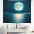 thumbnail image 5 of RKSupls Tapestry Wall Hanging Art, Full Moon Over Ocean at Night Tapestry Decoration for Daily Bedroom, Dorm, Living Room, Apartment Hallway Home Decor, 5 of 5