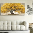 thumbnail image 5 of Canvas Wall Art for Living Room - Large Yellow Tree of Life Canvas Prints, Modern Abstract Nature Painting for Kitchen Bedroom Office Wall Decor, 5 of 7
