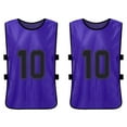 thumbnail image 2 of Tignapoo 12-Pack Adult Reversible Training Vests with Numbers 1-12 - Purple, Comfortable and Breathable Polyester for Football, Basketball, and Sports Activities, 2 of 6