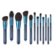 thumbnail image 1 of Juego de brochas de maquillaje, 12 unidades, brochas para sombra de ojos con rubor azul, 1 of 7