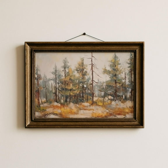 Rustic Pine Forest Vintage Pine Tree Print Woodland Nursery Wall Art Cabin Wall Decor Masculine Wall Art Nature Wall Art Home Decor UNFRAMED Poster, Wall Art for Decor, Present, 8x12