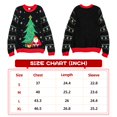thumbnail image 2 of Jersey navideño Acekid para mujer y hombre, negro con luces LED, 2 of 9