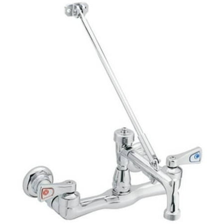 Moen Commercial Swing - Moen 8124 M-DURA Wall Mounted Commercial Bathroom Faucet, Chrome