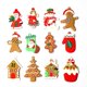 thumbnail image 1 of Adornos de hombre de jengibre compatibles con el árbol de Navidad. Figuras de jengibre de plástico variadas. Adornos compatibles con la decoración colgante del árbol de Navidad., 1 of 5
