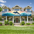 thumbnail image 7 of LUUFILx Dolphin Ocean Wave Backdrop Banner Mural for Beach Wedding Party Background Home Decor Event Display Scenic Water Theme Photography Props, 7 of 7