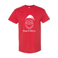 thumbnail image 3 of Gildan Men Merry Christmas Crew Neck T-shirt, Short Sleeve Christmas Graphic Printed Tee, Red, L, 3 of 5