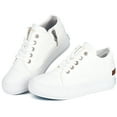 thumbnail image 3 of JENN ARDOR Women Hidden Wedge Canvas Sneakers Slip on Flats Shoes Walking Shoes, 3 of 11