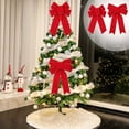 thumbnail image 7 of Moocorvic Red Velvet Christmas Bow for Wreath, Winter Christmas Tree Topper Bows 12Inch, 7 of 7
