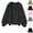 Black, variant on Scyoekwg Women's Sweatshirt Fall V Neck Fleece Sweatshirts Casual Long Sleeve Drop Shoulder Sweatshirt Pullover Tops Loose Athletic Sweatshirts (Black,L)