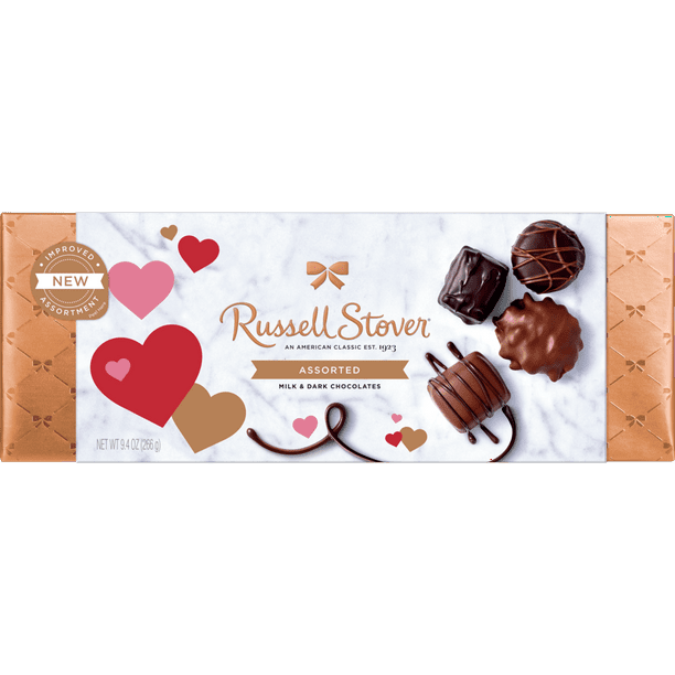 Russell Stover Assorted Valentine's Chocolate Gift Box, 9.4 oz