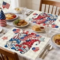 thumbnail image 2 of SLYNSHome 4th of July Napperons Patriotiques Gnome Rouge Blanc Bleu Napperon Cuisine Salle à Manger Fête de l'Indépendance Résistant à la Chaleur Napperons de Table pour Décoration de Table des Fêtes, 2 of 6