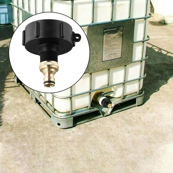 Ana IBC Adapter 3/4in With Outlet Tap Rainwater For 1000L Container Tank Drum S60X6 Container Tank Drum Plastic Connector
