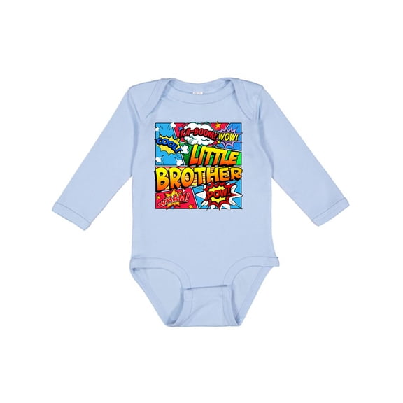 Inktastic Little Brother Comic Book Boys Long Sleeve Baby Bodysuit