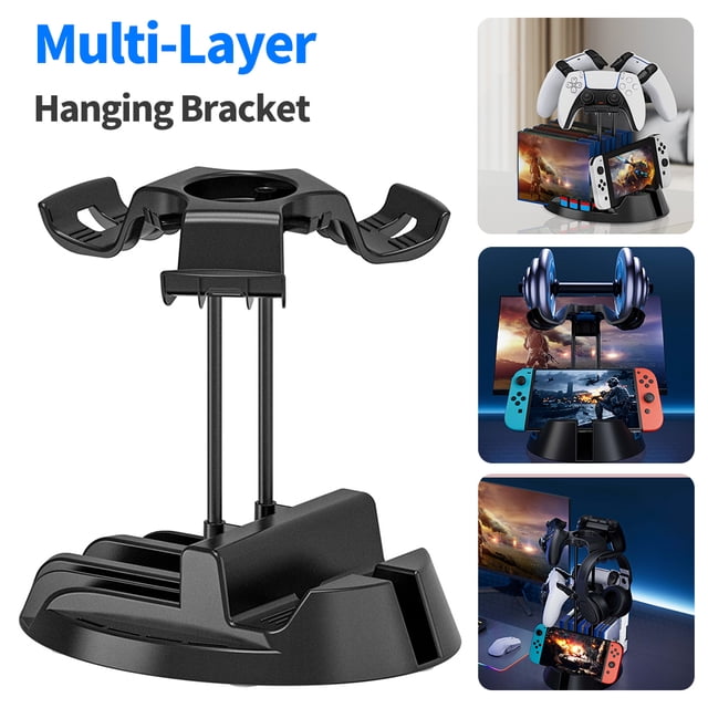Soporte para Gamepad 1/2/3 Niveles Útil Consola Juegos PS Series/Steam/Switch