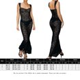 thumbnail image 2 of Vestido con cuello cuadrado, ajustado, ajustado, traje de vacaciones sin espalda para mujer Ygjytge Negro T L para Mujer, 2 of 9
