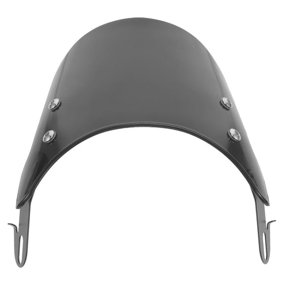 HOMEMAXS  Motorcycle Windscreen Universal Plastic Front Windshield Black