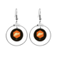 thumbnail image 1 of órganos hígado naranja Los pendientes cuelgan del aro de la joyería del círculo de la gota Unbranded M, 1 of 3