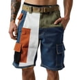 thumbnail image 2 of HOMADLES Men's and Big Men's Cargo Shorts Elastic Waist Casual Shorts Summer Outdoor Jogger Short Cargos, Blue 2XL, 2 of 4