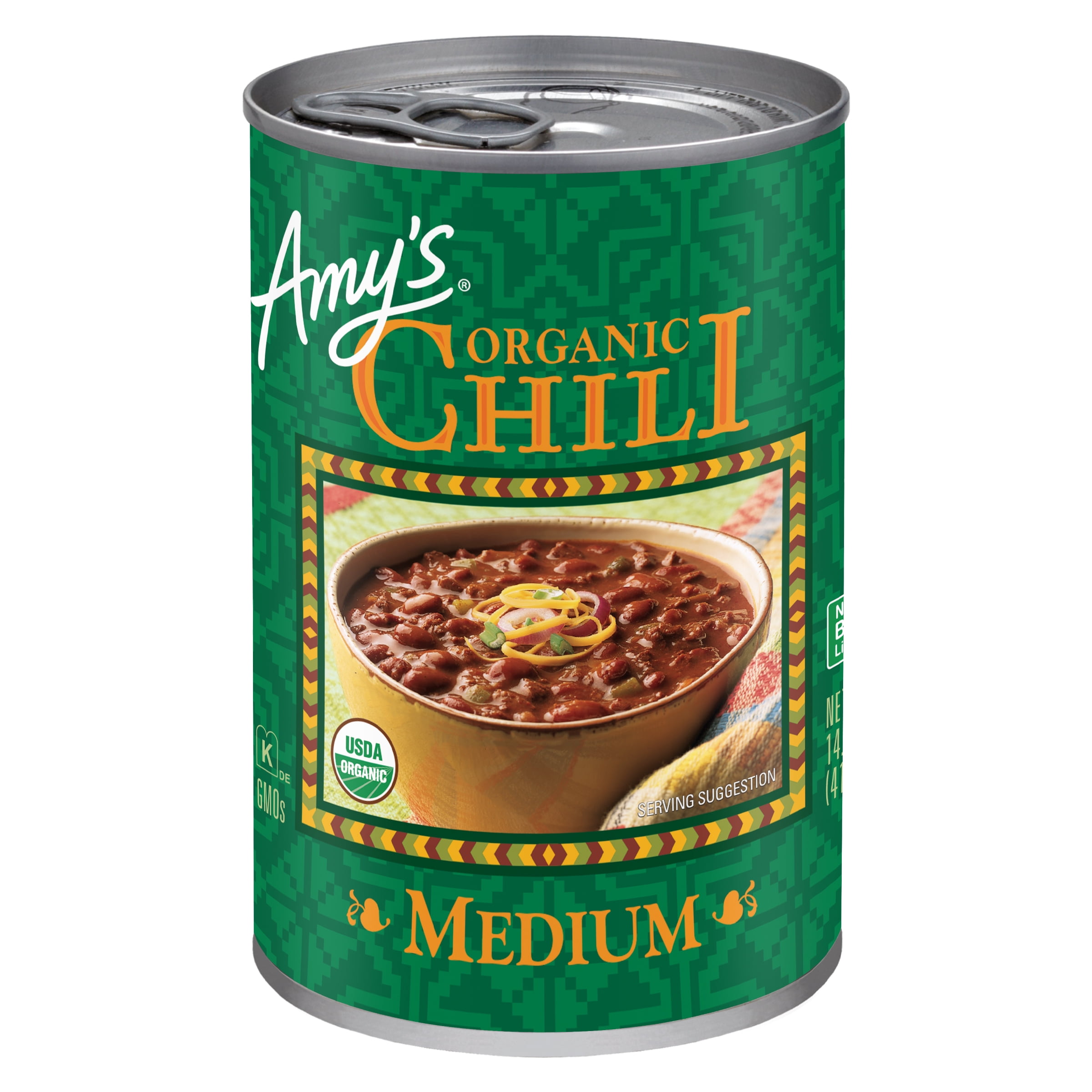 Amy's Kitchen, Organic, Vegan Medium Chili, Canned Bean Soup, 14.7 oz.