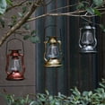 thumbnail image 6 of 2X Retro Solar Hanging Candle Light Oil Lamp Flickering Flameless Solar Lantern Outdoor Garden Lighting-Gold, 6 of 10