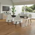 thumbnail image 2 of Homy Casa Set of 4 Upholstered Office Side Chairs with Armless Design for Home Workspace, Beige Fabric, 2 of 10