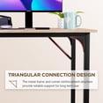 thumbnail image 2 of NiamVelo Computer desk 47'' Simple Desk with Adjustable Feet, Large Office Desk with Metal Legs, Modern Steel Frame Wood Study Desk for Home Office, Natural, 2 of 7